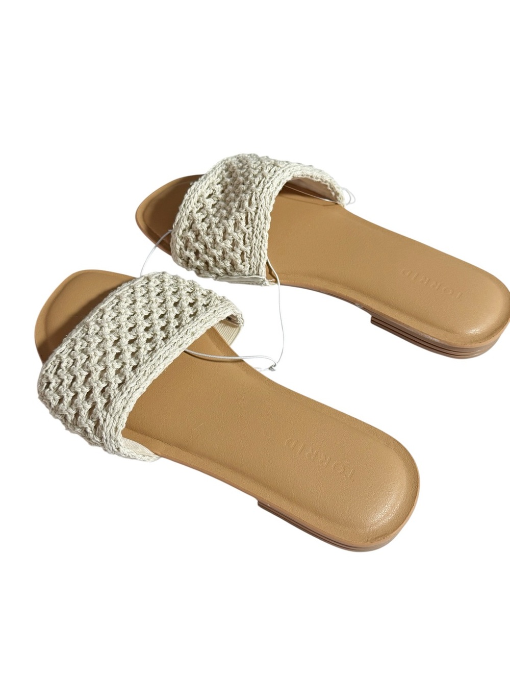 Torrid Crochet Single Band Slide Ivory Size 8.5WW NWT - Picture 3 of 6